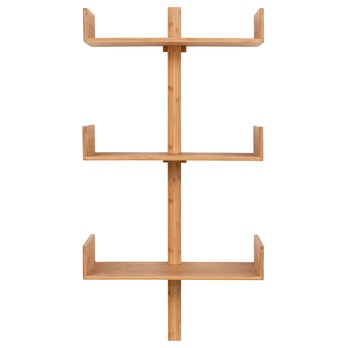 Nástěnný regál VALLO bambus, výška 102 cm 2