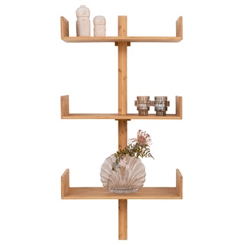 Nástěnný regál VALLO bambus, výška 102 cm 3