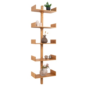 Nástěnný regál VALLO bambus, výška 180 cm 4