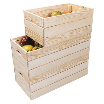 Dřevěný box VALLONI L přírodní 2