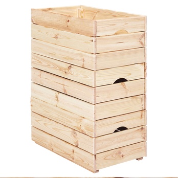 Dřevěný box VALLONI M přírodní 2