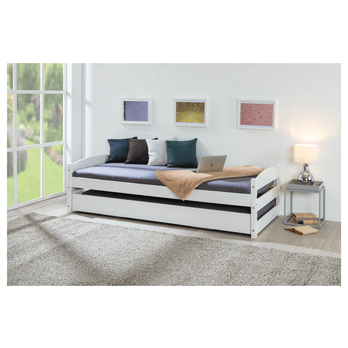 Postel s výsuvným lůžkem VANDA bílá, 90x200 cm 4