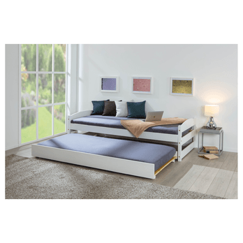 Postel s výsuvným lůžkem VANDA bílá, 90x200 cm 5