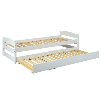 Postel s výsuvným lůžkem VANDA bílá, 90x200 cm 7
