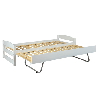 Postel s výsuvným lůžkem VANDA bílá, 90x200 cm 8