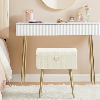 Taburet toaletní VANITY bílá 1