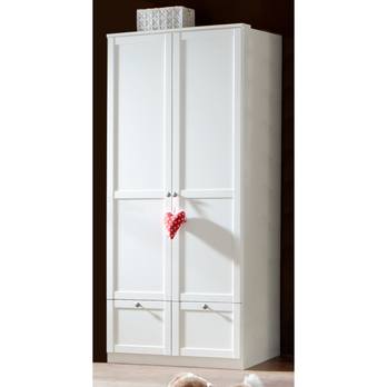 Šatní skříň VANNES bílá, 2dvéřová, 2 zásuvky 1