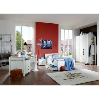 Šatní skříň VANNES bílá, 3dvéřová 1