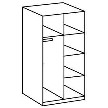 Šatní skříň VANNES bílá, 2dvéřová 2