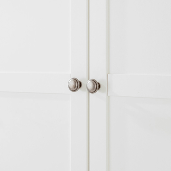 Šatní skříň VANNES bílá, 3dvéřová, 3 zásuvky 3