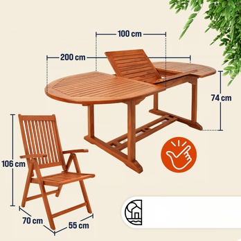 Zahradní set VANOMO hnědá 3