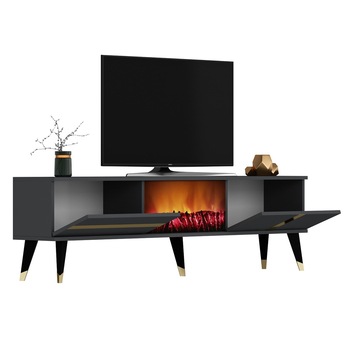 TV stolek VARNA antracitová/zlatá 2