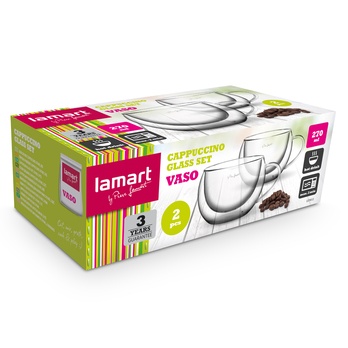 Sklenice na cappuccino VASO 270 ml, 2 ks 1
