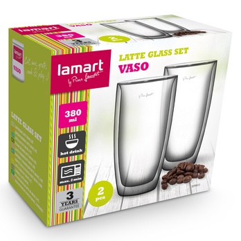 Sklenice na latté VASO 380 ml, 2 ks 2