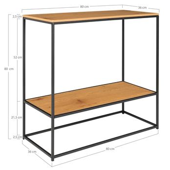 Konzolový stolek VATO dub/černá 3