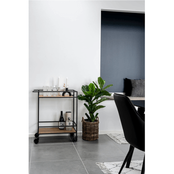 Servírovací vozík VATO dub/černá 1