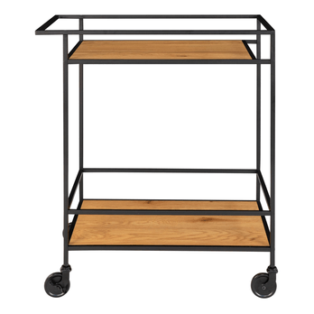 Servírovací vozík VATO dub/černá 2