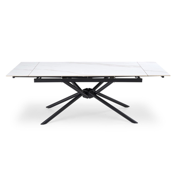 Jídelní stůl VATURANU bílý mramor/černá 3