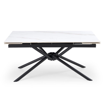 Jídelní stůl VATURANU bílý mramor/černá 4