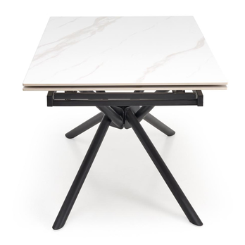 Jídelní stůl VATURANU bílý mramor/černá 6