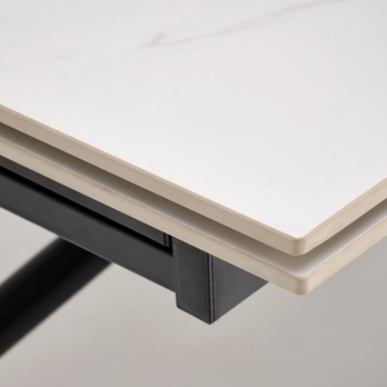 Jídelní stůl VATURANU bílý mramor/černá 7