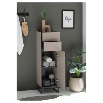 Spodní koupelnová skříňka VEGA 30 kašmírová/černá 8