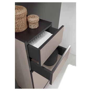 Spodní koupelnová skříňka VEGA 30 kašmírová/černá 9