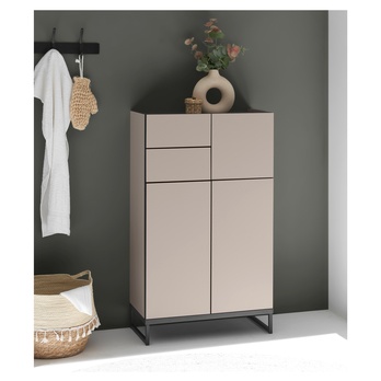 Spodní koupelnová skříňka VEGA 60 kašmírová/černá 7