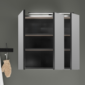 Zrcadlová skříňka VEGA 80 kašmírová 6