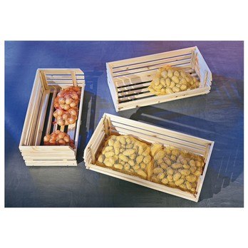 Úložné boxy na ovoce a zeleninu VEGETABLE přírodní jedle 3