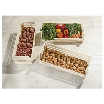Úložné boxy na ovoce a zeleninu VEGETABLE přírodní jedle 2