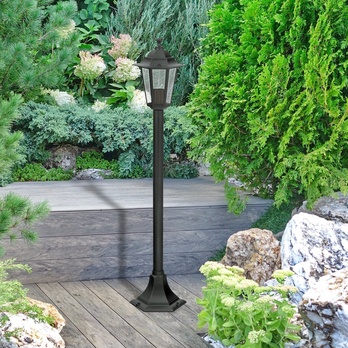 Venkovní stojací lampa VELENCE černá 1