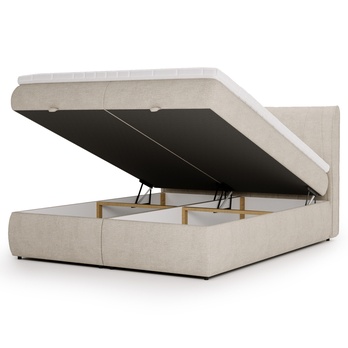 Postel s matrací VELVET béžová, 160x200 cm 2