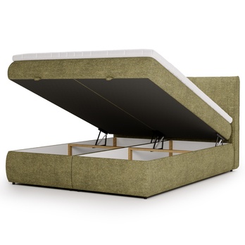 Postel s matrací VELVET zelená, 160x200 cm 2