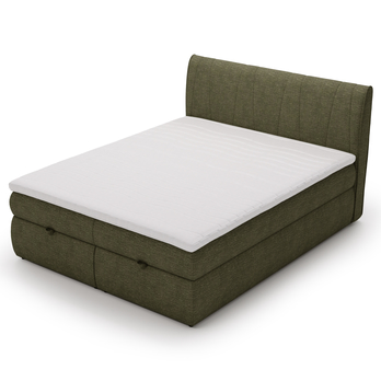 Postel s matrací VELVET olivová, 160x200 cm 3