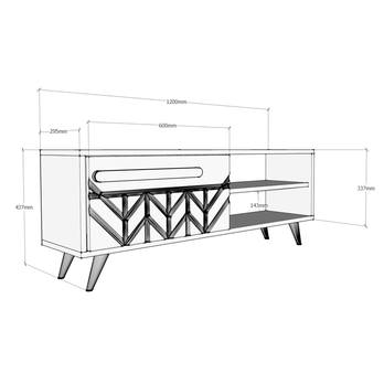 TV stolek VENEDIK bílá 3