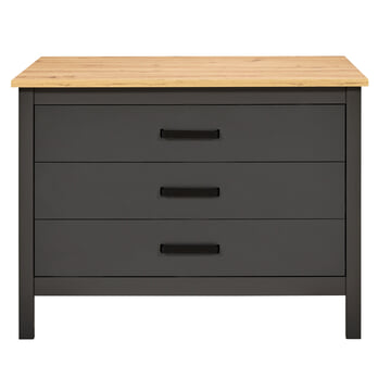 Kuchyňský ostrůvek VENETO 2 antracitová/dub artisan 3