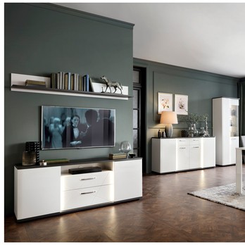 TV stolek VENEZIA VENF01 alpská bílá/černá 1