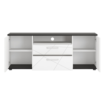 TV stolek VENEZIA VENF01 alpská bílá/černá 2