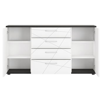 Komoda VENEZIA VENK01 alpská bílá/černá 2