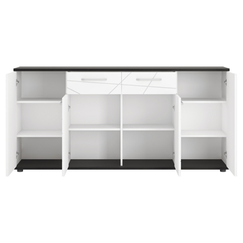 Komoda VENEZIA VENK02 alpská bílá/černá 2