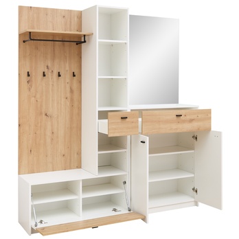 Předsíňová sestava VENLO bílá/dub artisan 2
