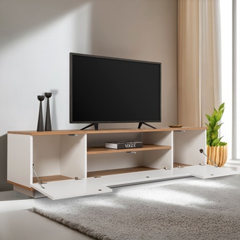 TV stolek VERAMONT bílá/borovice atlantic 4