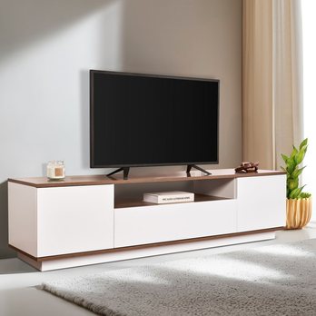 TV stolek VERAMONT bílá/ořech 3