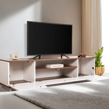 TV stolek VERAMONT bílá/ořech 4