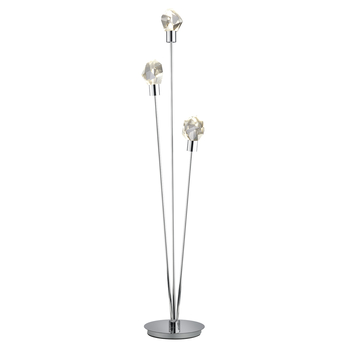 Stojací lampa VERANO chrom/křišťálové sklo 1
