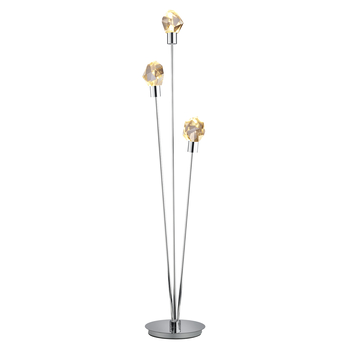 Stojací lampa VERANO chrom/křišťálové sklo 2