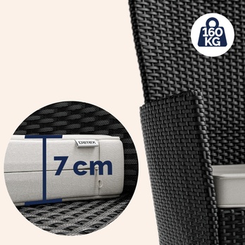 Zahradní set VERONA 3 černá/akácie 8