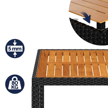 Zahradní set VERONA 3 černá/akácie 12