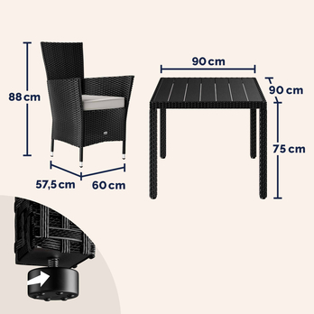 Zahradní set VERONA 3 černá 13